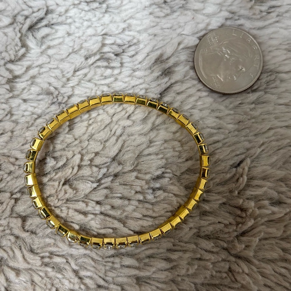 Gold diamond bracelet - Picture 2 of 2